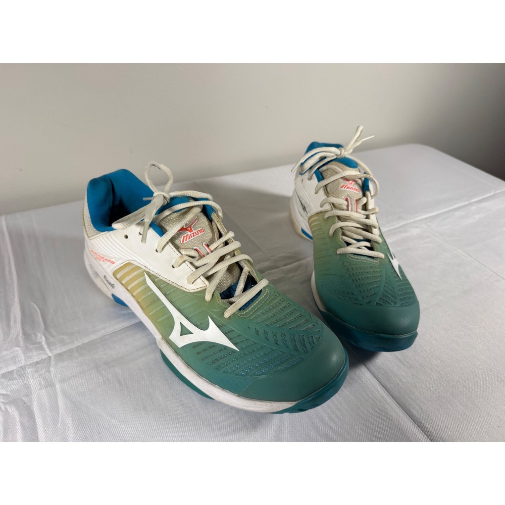 Mizuno Wave Exceed Tour 3 Tennis Shoes Teal Green White 61GA187125 Mens 11